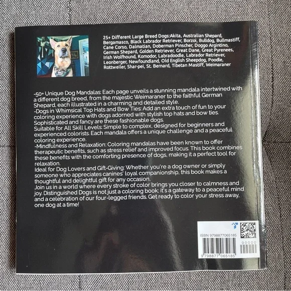 Distinguished Dogs: Large Breed Dog Mandala Coloring Book - Picture 2 of 8